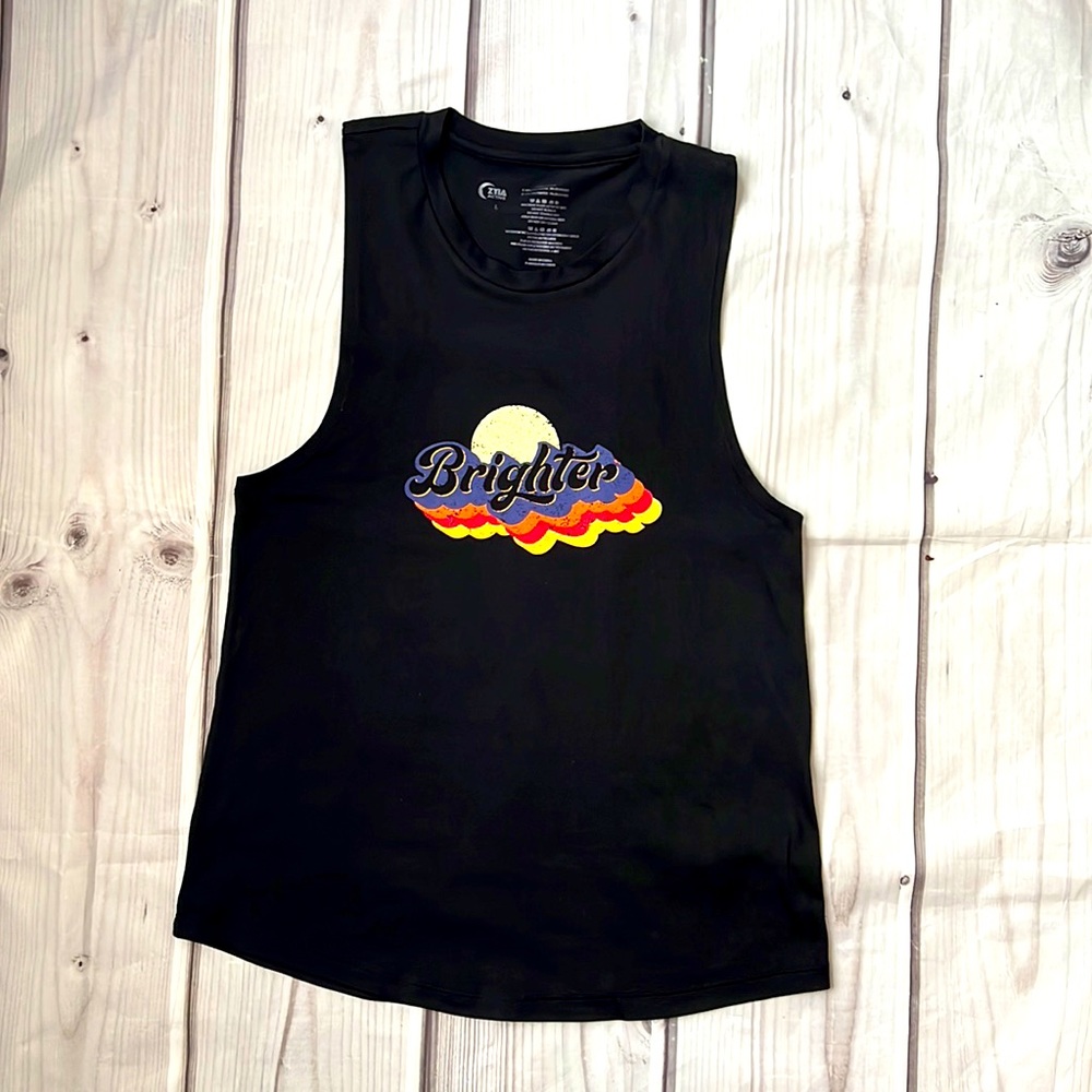 Black Brighter Muscle Tank